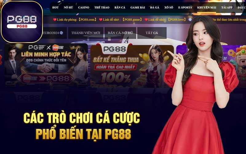 Các trò chơi cá cược phổ biến tại PG88